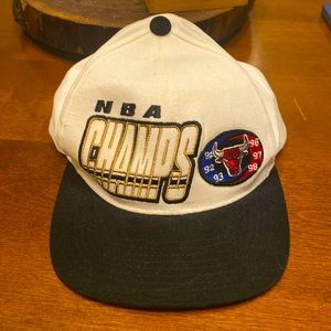 Vintage Bulls NBA Champs Hat Jordan Three-Peat 1991-98